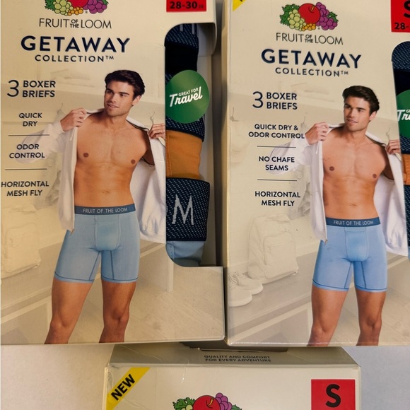Fruit of the Loom Men's Getaway Collection Boxer Briefs, 3-Pack x 3 - Picture 2 of 7
